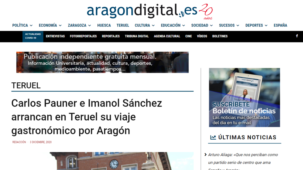 Imanol Sánchez carlos pauner aragon alimentos 1 aragon digital